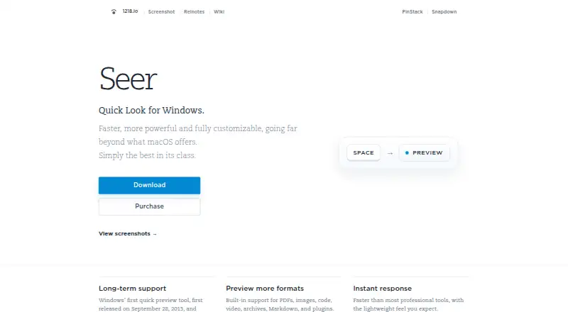 The Seer homepage