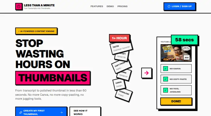 The Less Than A Minute homepage