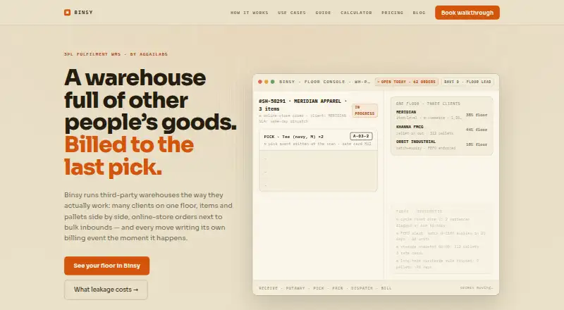 The Binsy homepage