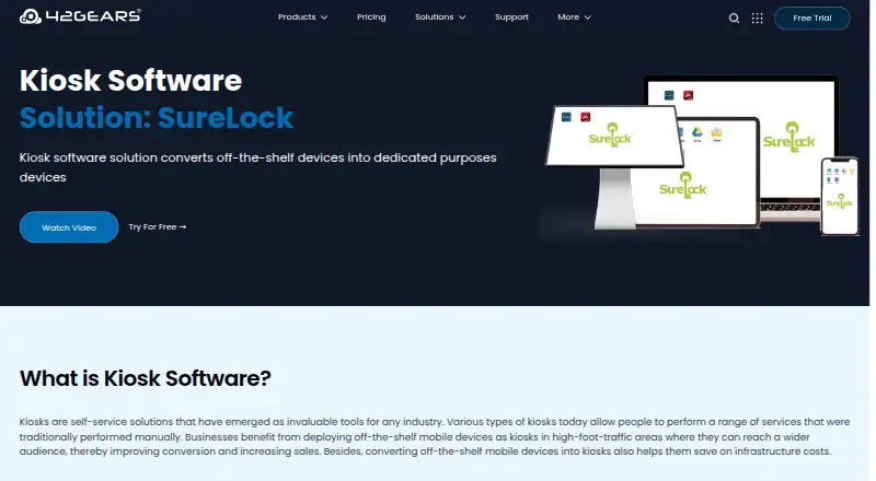 The SureLock homepage
