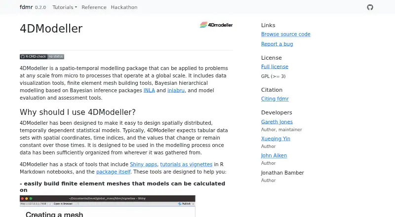 The 4DModeller homepage