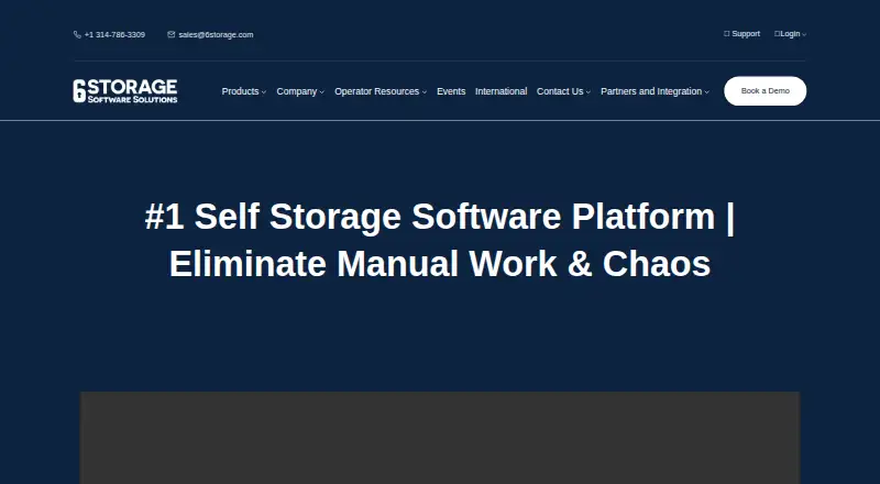 The 6Storage homepage