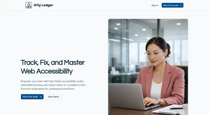 The A11y Ledger homepage
