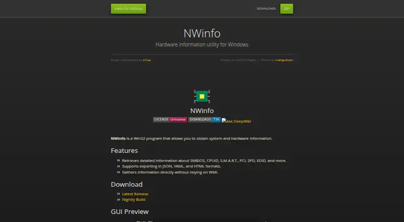 The NWinfo homepage