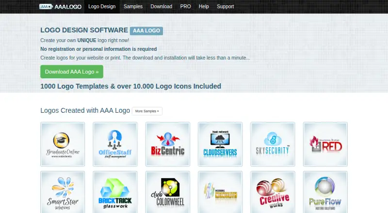 The AAA Logo homepage