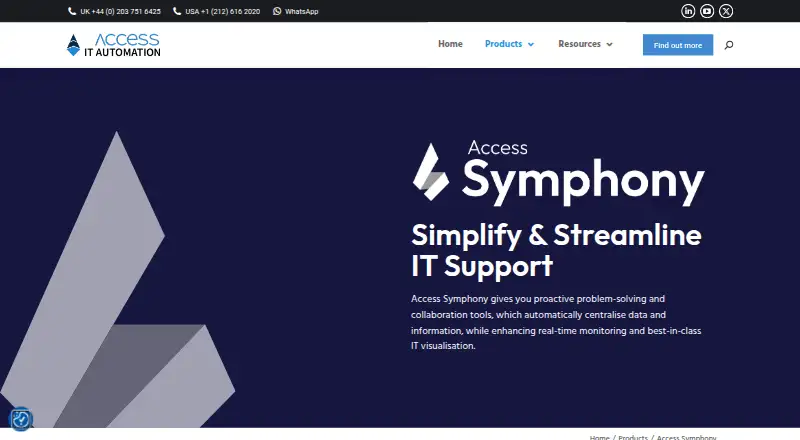 The Access Symphony homepage