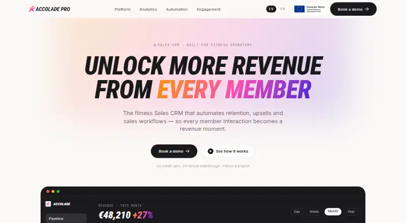 The Accolade Pro homepage