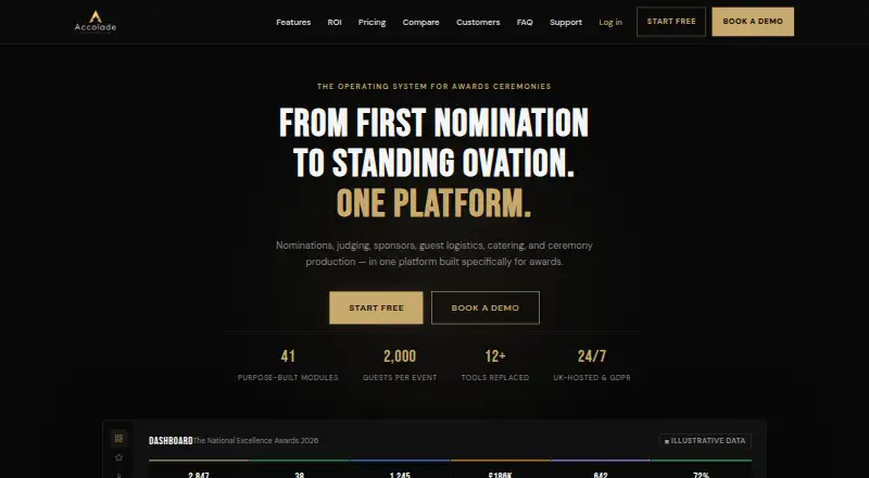 The Accolade homepage