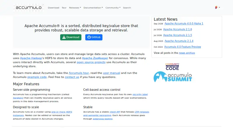 The Apache Accumulo homepage