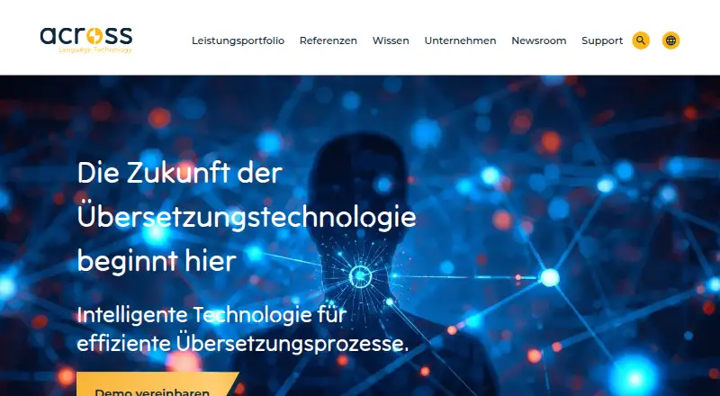 The Across Language Server homepage