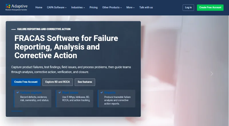 The Adaptive FRACAS homepage