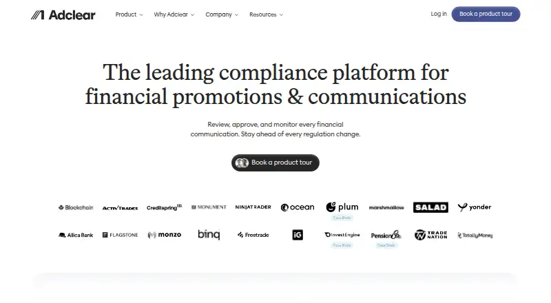 The Adclear homepage
