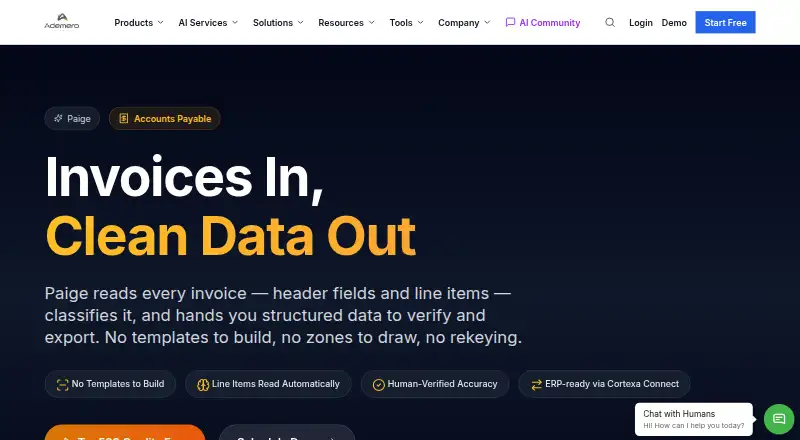 The Paige for Accounts Payable homepage