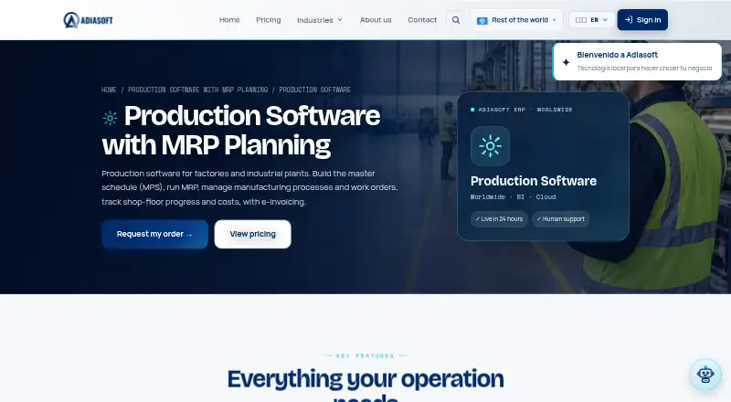 The Adiasoft Production Software homepage
