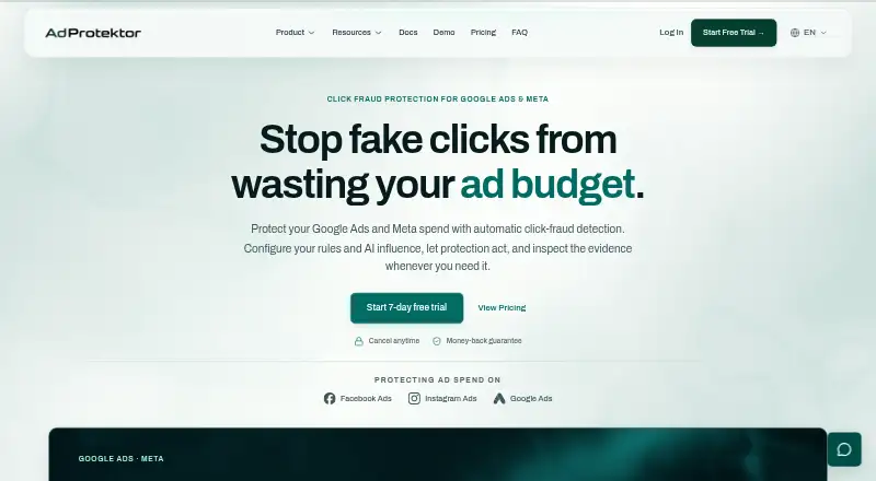 The AdProtektor homepage