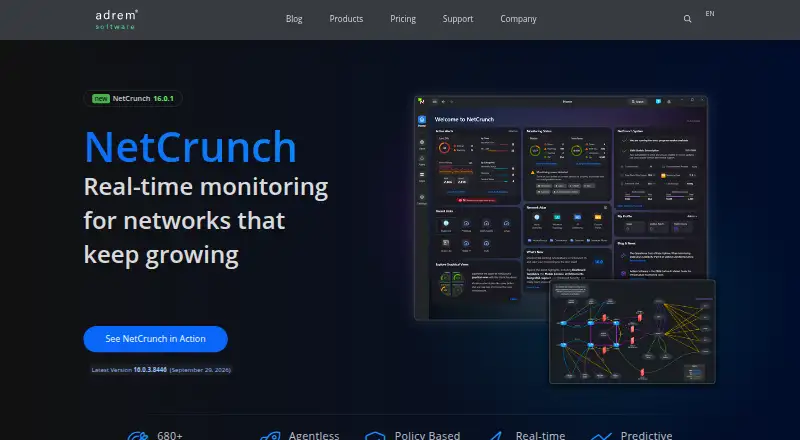 The NetCrunch homepage