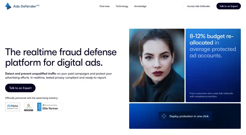 The Ads Defender homepage