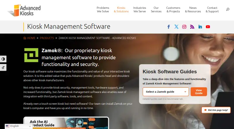 The Zamok homepage