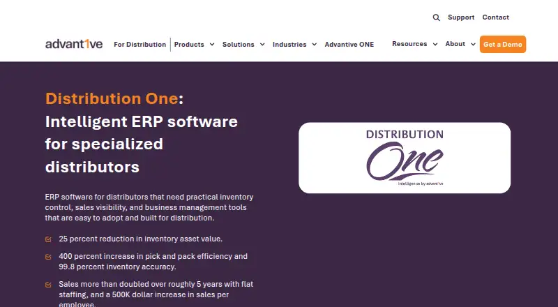 The Distribution One homepage
