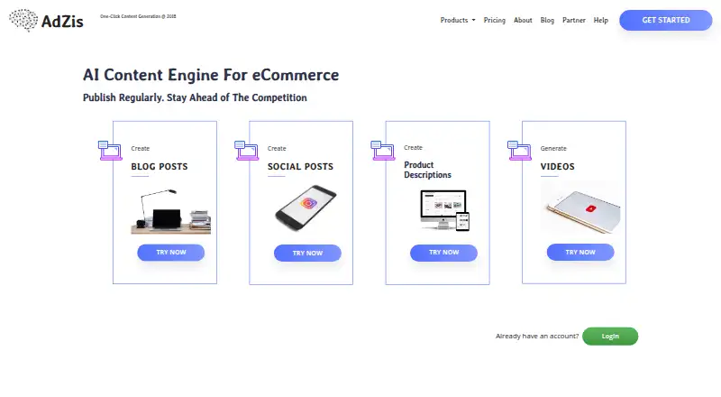 The Adzis homepage
