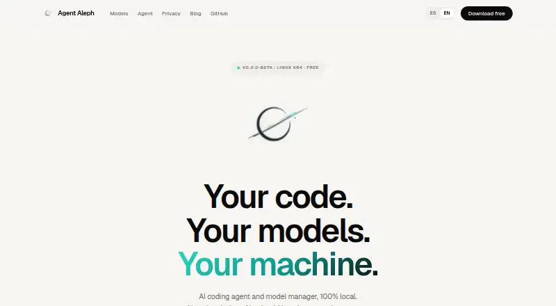 The Agent Aleph homepage