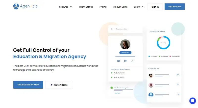 The Agentcis homepage