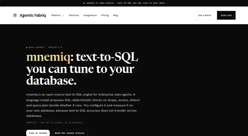 The mnemiq homepage