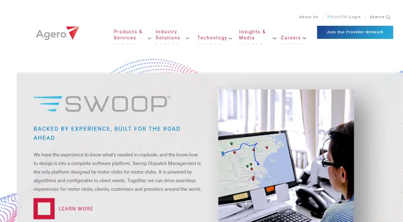 The Swoop Dispatch Management homepage