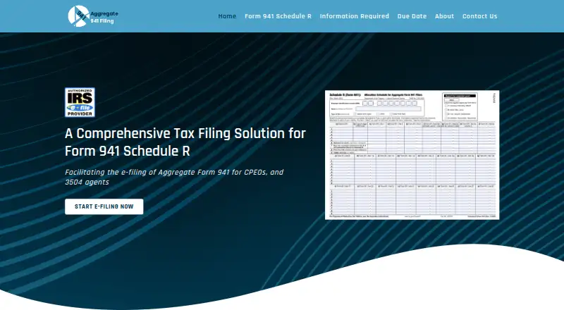 The Aggregate941Filing homepage