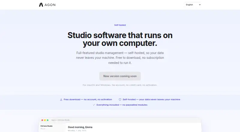 The Agon homepage