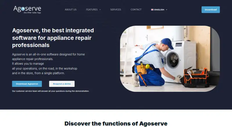 The Agoserve homepage