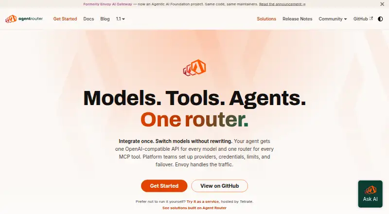The Envoy AI Gateway homepage