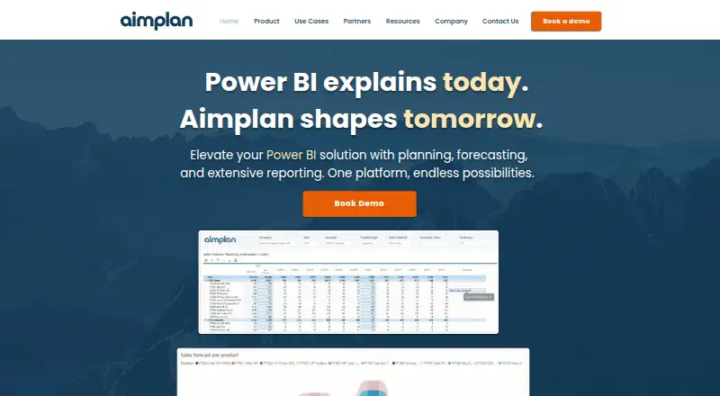 The Aimplan homepage