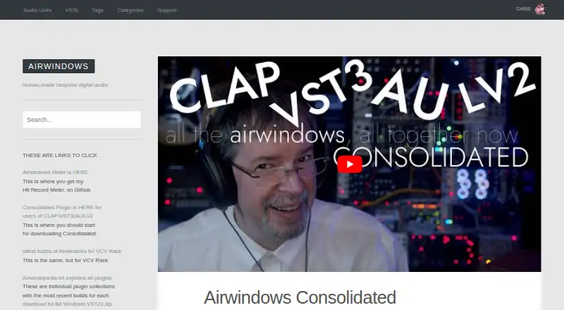 The Airwindows Consolidated homepage