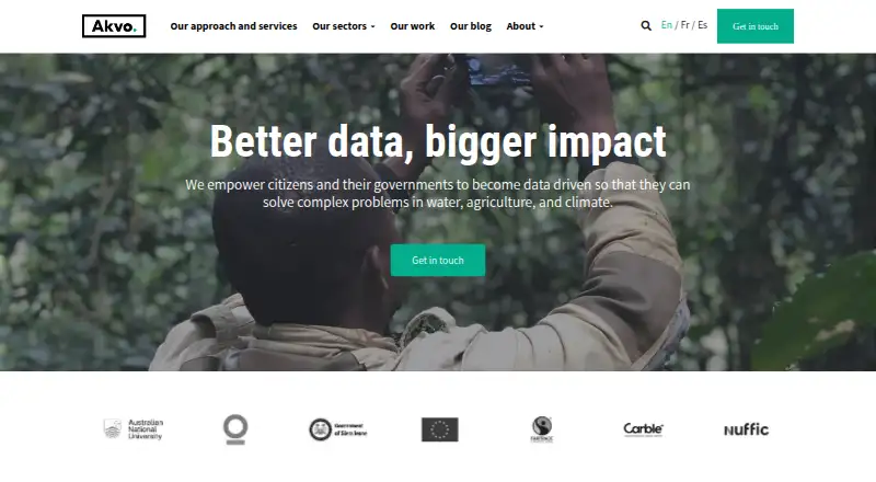 The Akvo Flow homepage