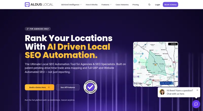 The Aldus Local homepage