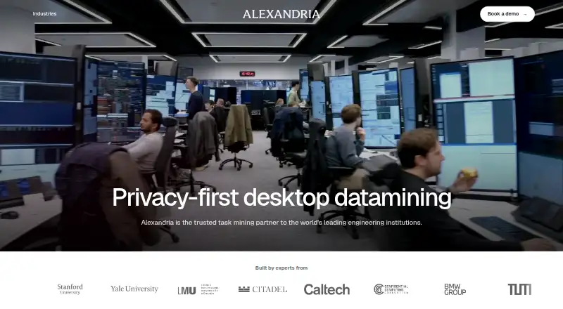 The Alexandria homepage