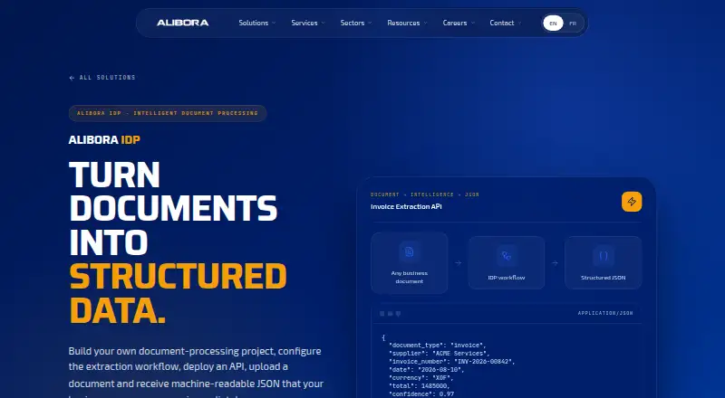 The Alibora IDP homepage