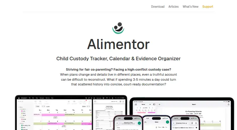 The Alimentor 2 homepage