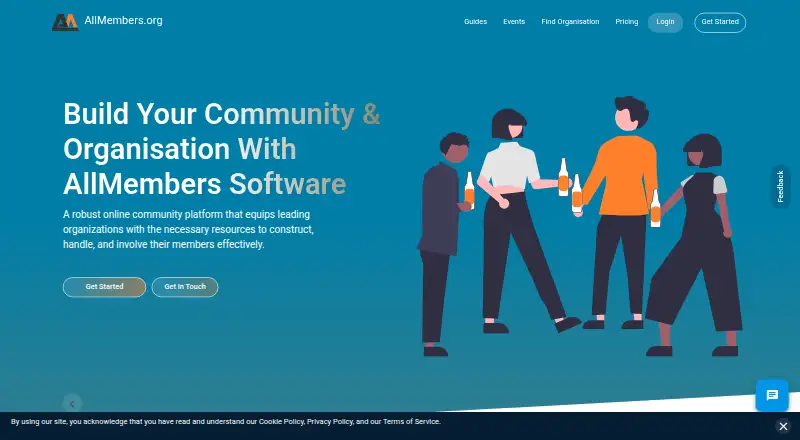 The AllMembers homepage