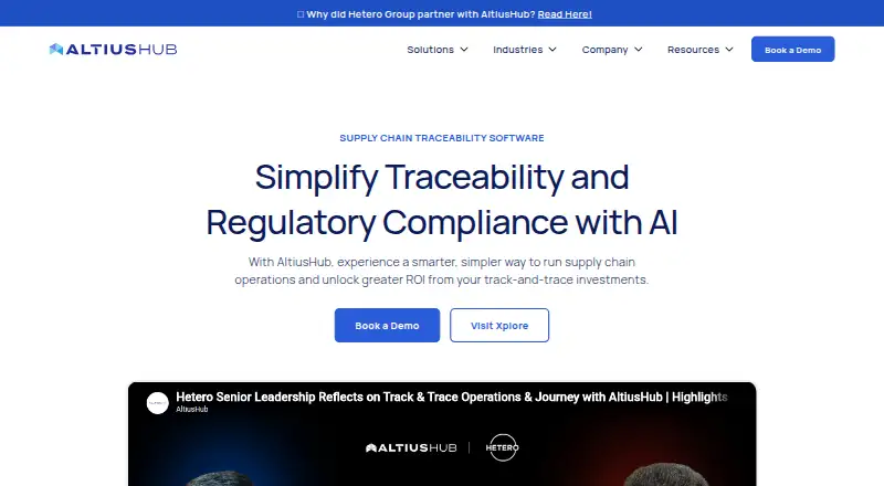 The AltiusHub homepage