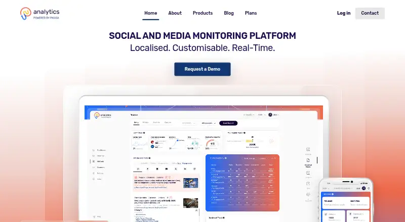The Analytics.Live homepage