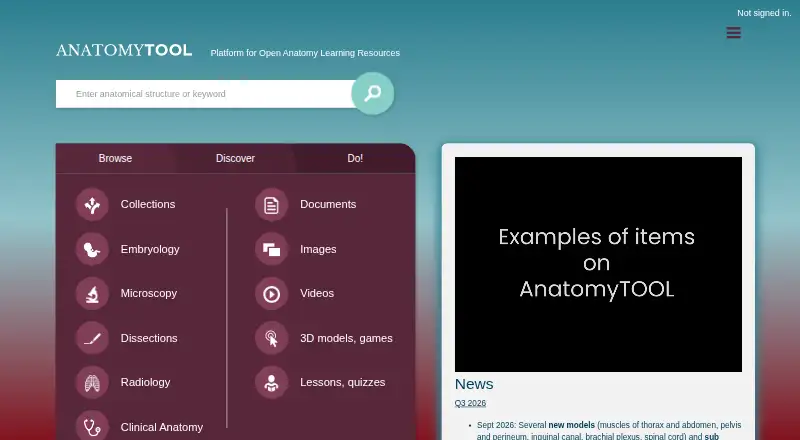 The AnatomyTOOL homepage
