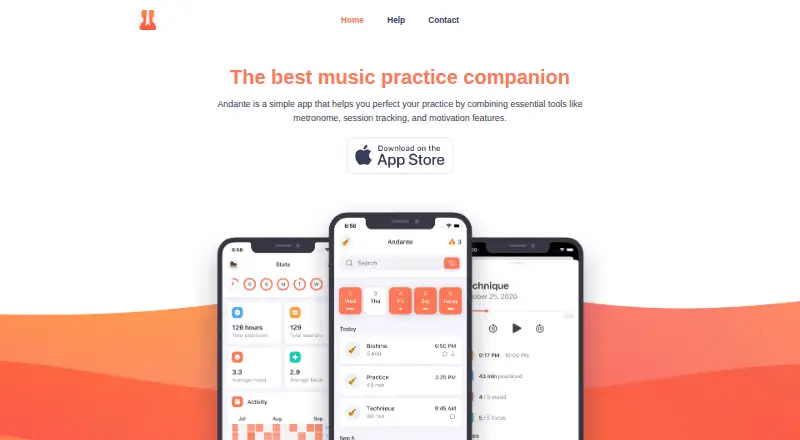 The Andante homepage