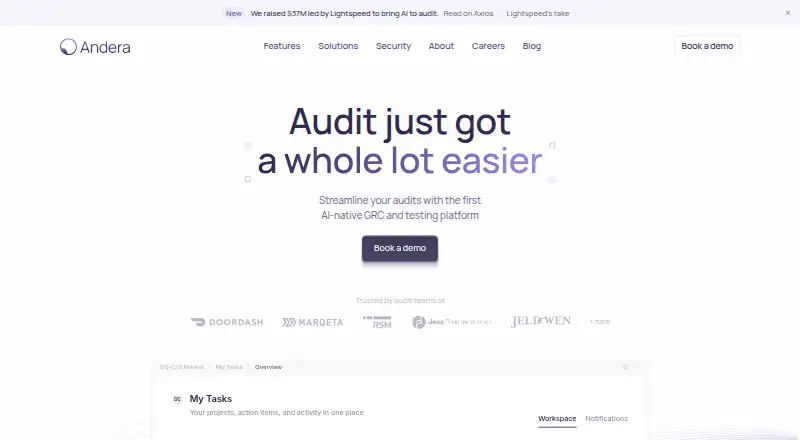 The Andera homepage