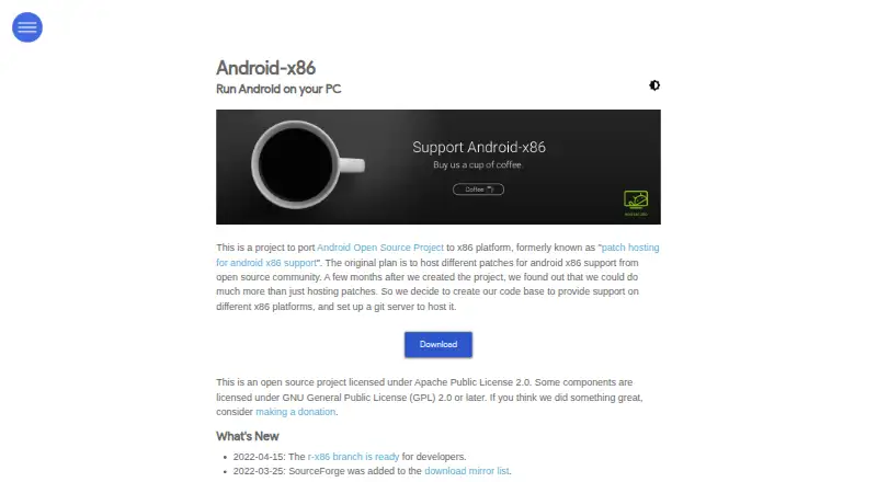 The Android-x86 homepage