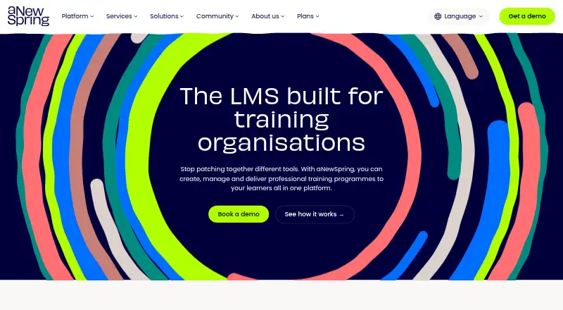 The aNewSpring homepage