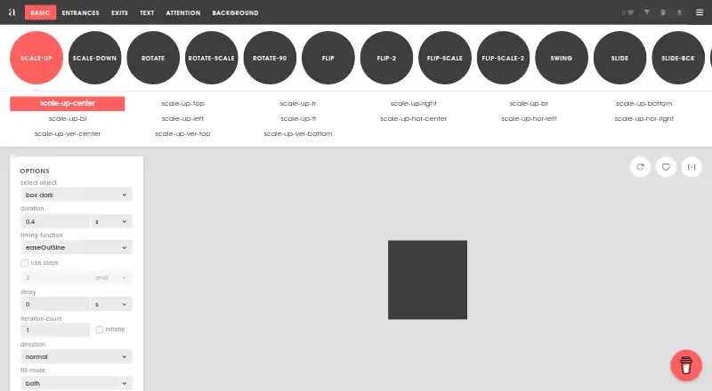 The Animista homepage