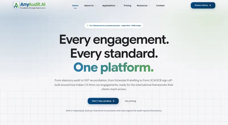 The AnyAudit.AI homepage