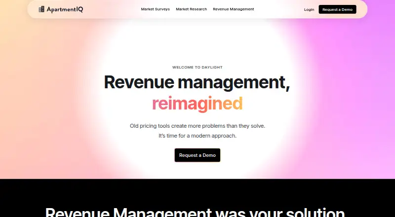 The ApartmentIQ Daylight homepage